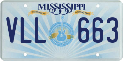 MS license plate VLL663