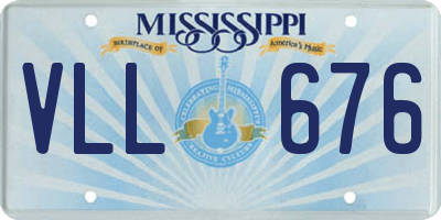 MS license plate VLL676