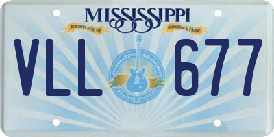 MS license plate VLL677