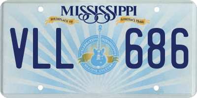 MS license plate VLL686