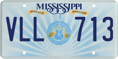 MS license plate VLL713