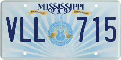 MS license plate VLL715