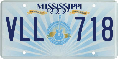 MS license plate VLL718