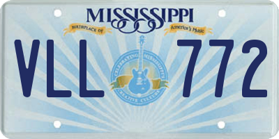 MS license plate VLL772