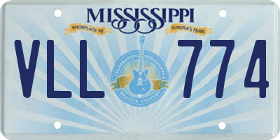 MS license plate VLL774