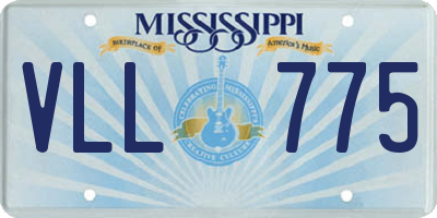 MS license plate VLL775