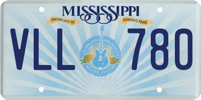 MS license plate VLL780
