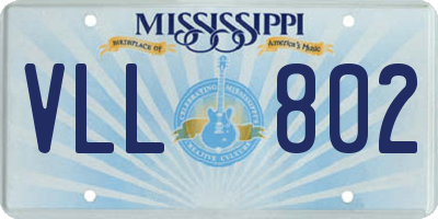 MS license plate VLL802