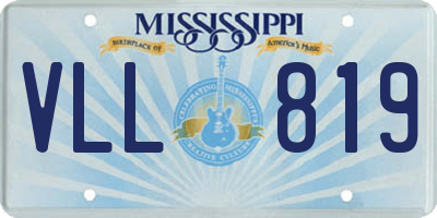MS license plate VLL819