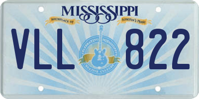 MS license plate VLL822