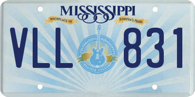 MS license plate VLL831