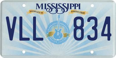 MS license plate VLL834