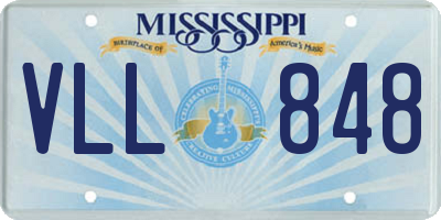 MS license plate VLL848