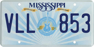 MS license plate VLL853