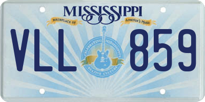 MS license plate VLL859