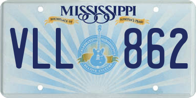 MS license plate VLL862