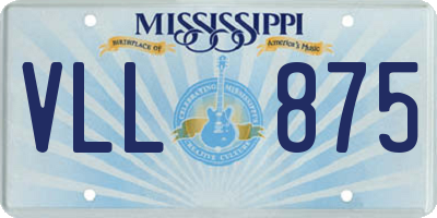 MS license plate VLL875