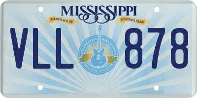 MS license plate VLL878