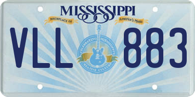 MS license plate VLL883