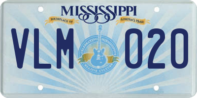 MS license plate VLM020