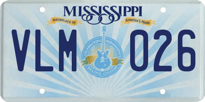 MS license plate VLM026