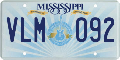 MS license plate VLM092