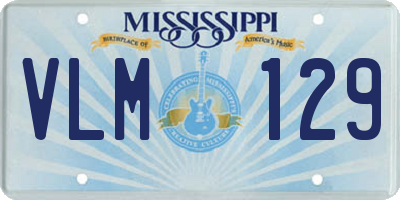MS license plate VLM129