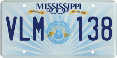 MS license plate VLM138
