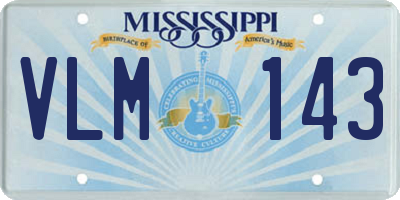 MS license plate VLM143