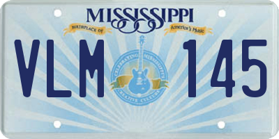 MS license plate VLM145