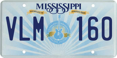 MS license plate VLM160