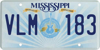 MS license plate VLM183
