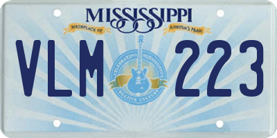 MS license plate VLM223