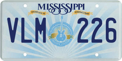 MS license plate VLM226