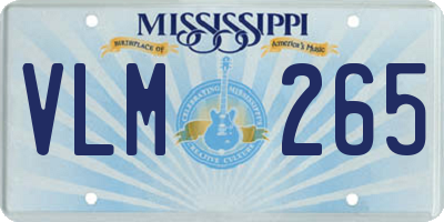 MS license plate VLM265