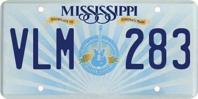 MS license plate VLM283