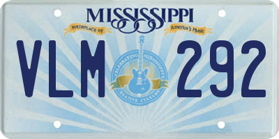 MS license plate VLM292