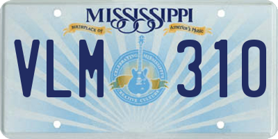 MS license plate VLM310
