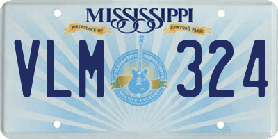 MS license plate VLM324