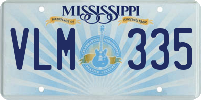 MS license plate VLM335