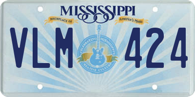 MS license plate VLM424