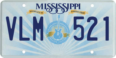MS license plate VLM521