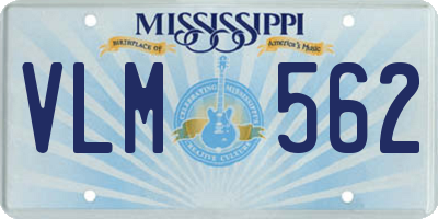 MS license plate VLM562
