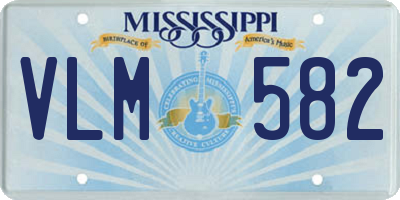 MS license plate VLM582