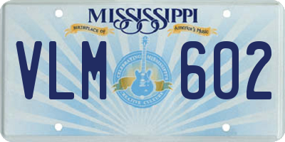 MS license plate VLM602