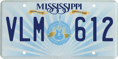 MS license plate VLM612