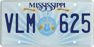 MS license plate VLM625