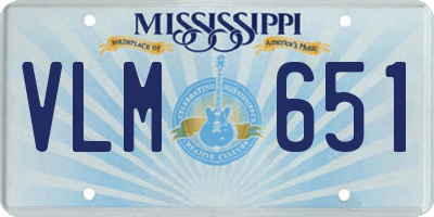 MS license plate VLM651