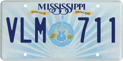 MS license plate VLM711