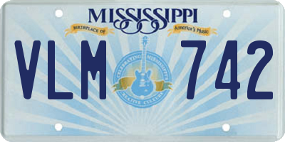 MS license plate VLM742